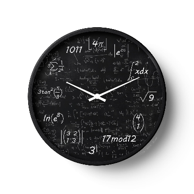 Picture of Mathematics Formula Wall Clock Black Math Geek