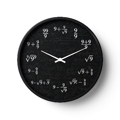 Picture of Mathematics Wall Clock Equation Design