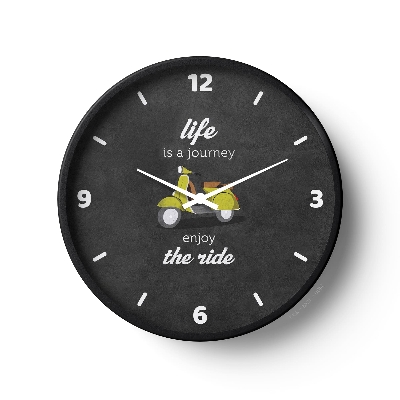 Picture of Klok Motivational Wall Clock Life Is A Journey Enjoy The Ride 