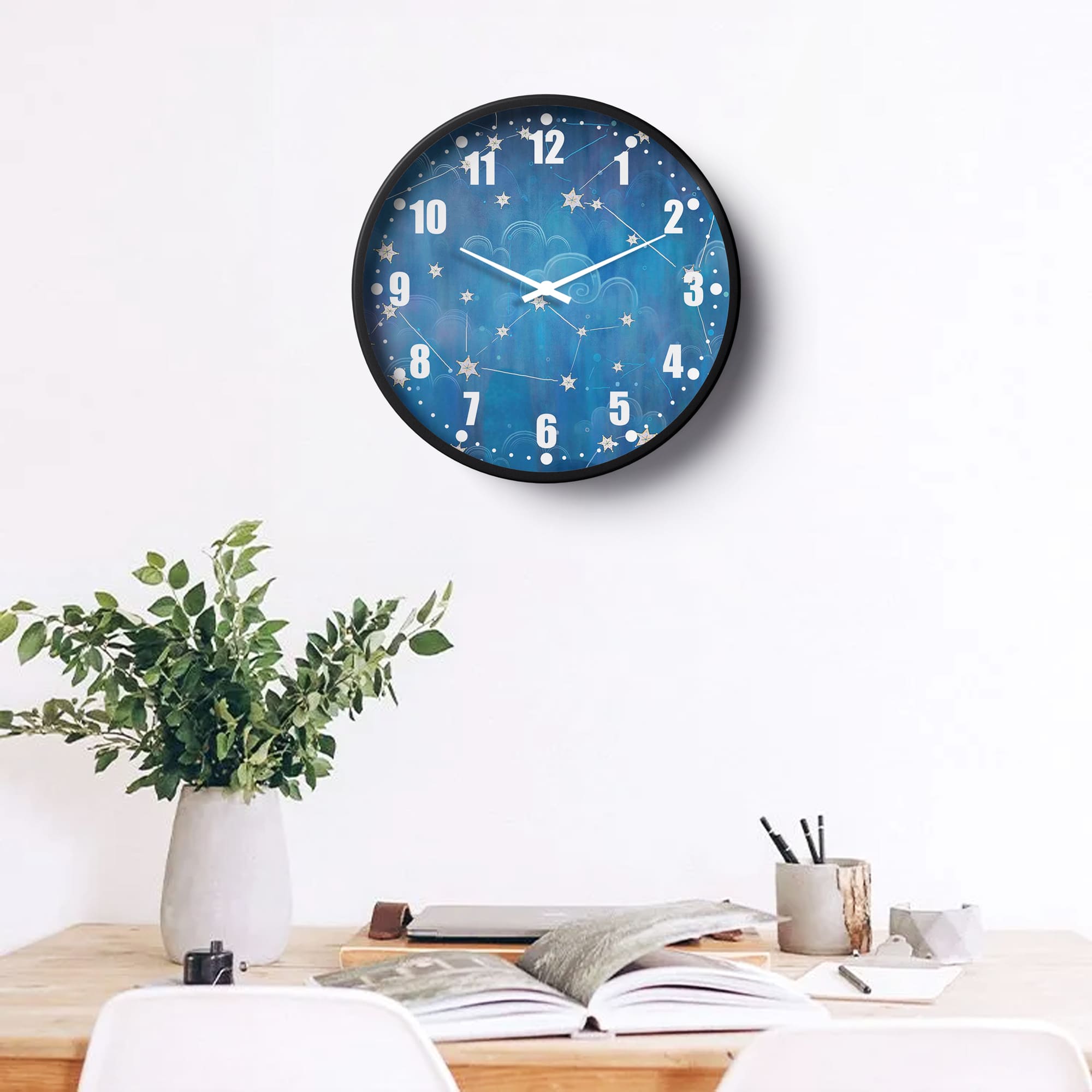 Picture of Klok Children Wall Clock Starry Sky Dream  