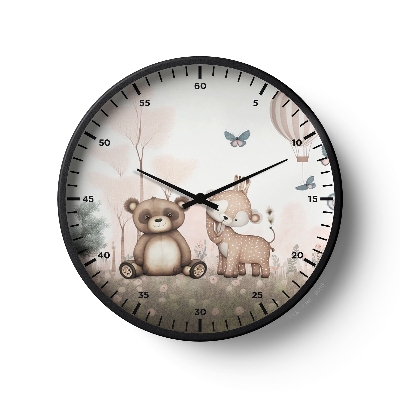 Picture of Klok Children Wall Clock Teddy Deer Woodland  