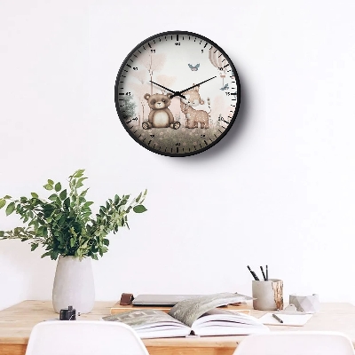 Picture of Klok Children Wall Clock Teddy Deer Woodland  