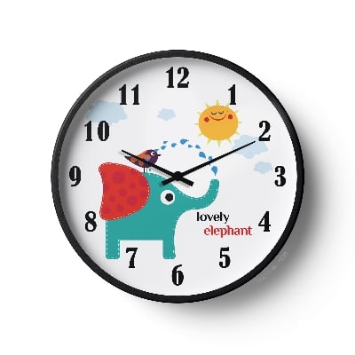 Picture of Klok Children Wall Clock Lovely Elephant  