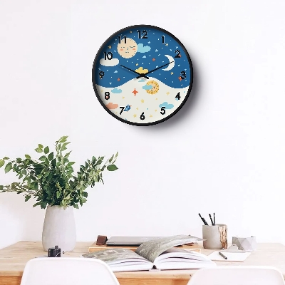 Picture of Klok Children Wall Clock Moonlight Sky  