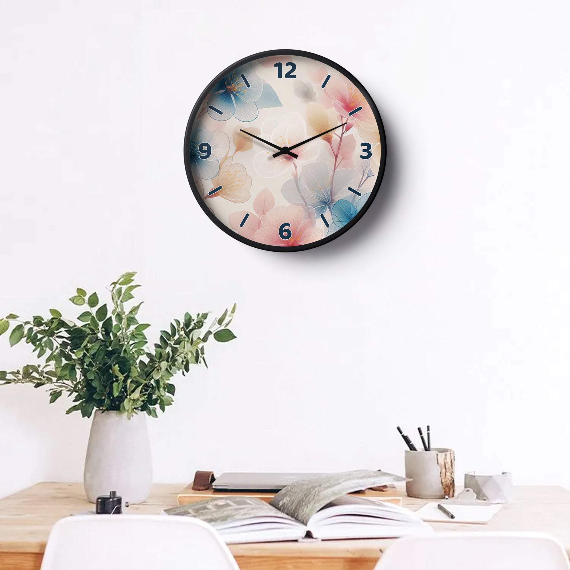 Picture of Klok Floral Wall Clock Blossom Serenity  