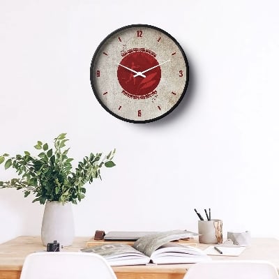 Picture of Klok Artistic Wall Clock Tribal Heritage Red Minimal  