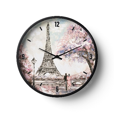 Picture of Klok Artistic Wall Clock Paris Romance Eiffel Tower  