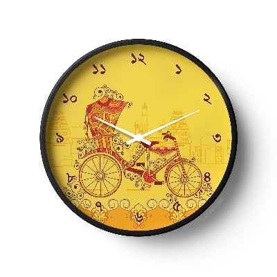 Picture of Klok Artistic Wall Clock Rickshaw Heritage  