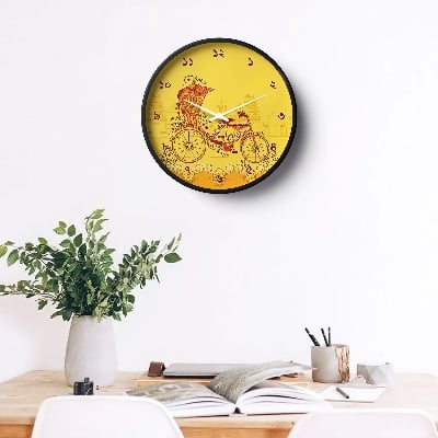 Picture of Klok Artistic Wall Clock Rickshaw Heritage  
