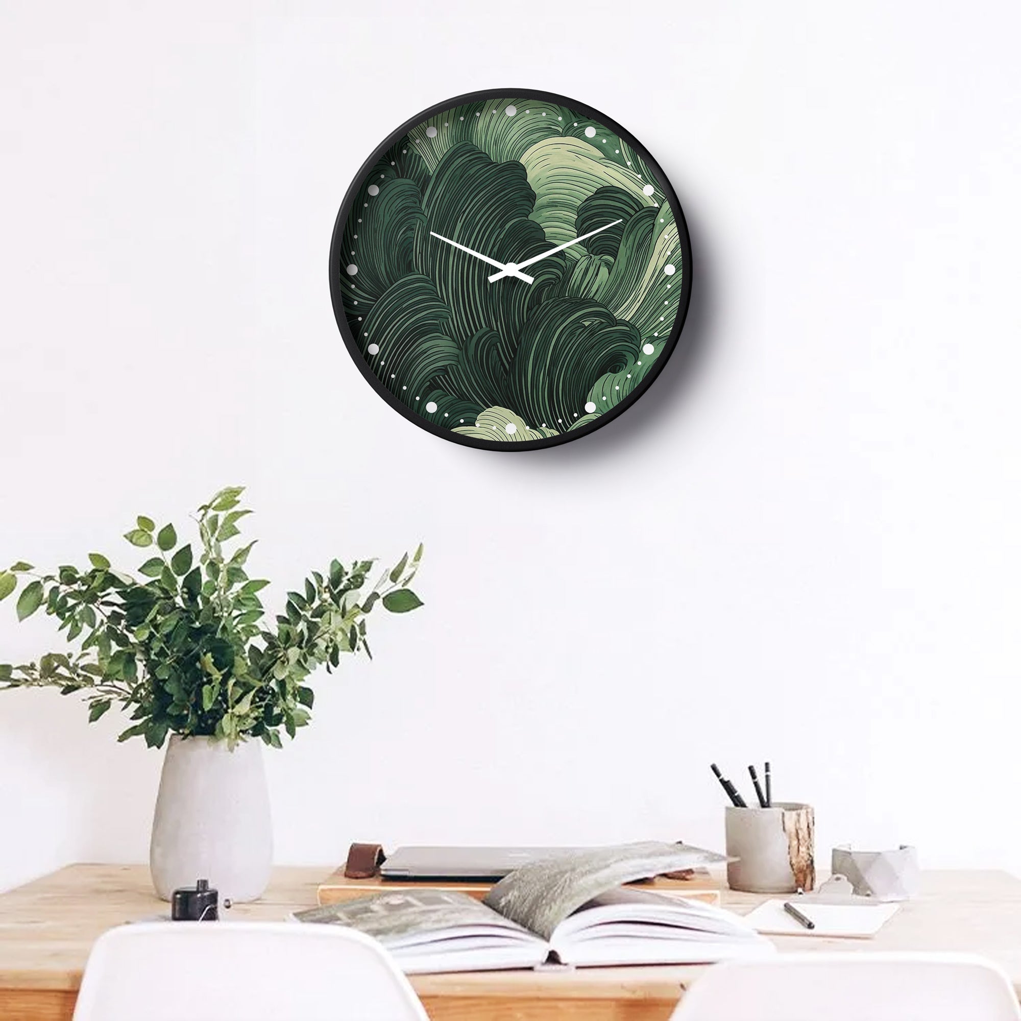 Picture of Klok Abstract Wall Clock Forest Flow Art  