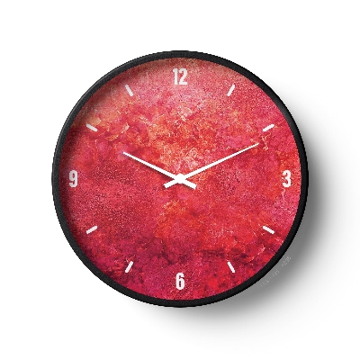 Picture of Klok Abstract Wall Clock Fiery Red Texture  