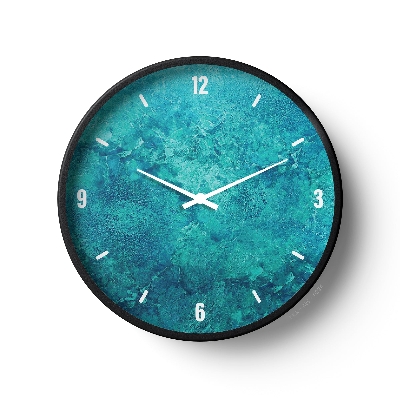 Picture of Klok Abstract Wall Clock Deep Aqua Texture  