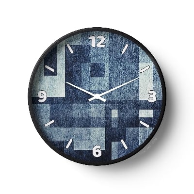 Picture of Klok Abstract Wall Clock Denim Blue Geometric  