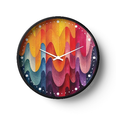 Picture of Klok Abstract Wall Clock Vibrant Wave Multicolor Art  