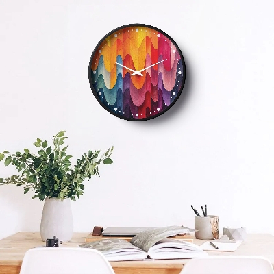 Picture of Klok Abstract Wall Clock Vibrant Wave Multicolor Art  