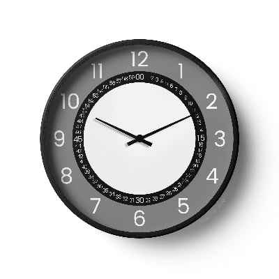 Picture of Klok Classic Wall Clock Grey Dual Ring Modern Dial  