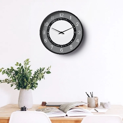 Picture of Klok Classic Wall Clock Grey Dual Ring Modern Dial  