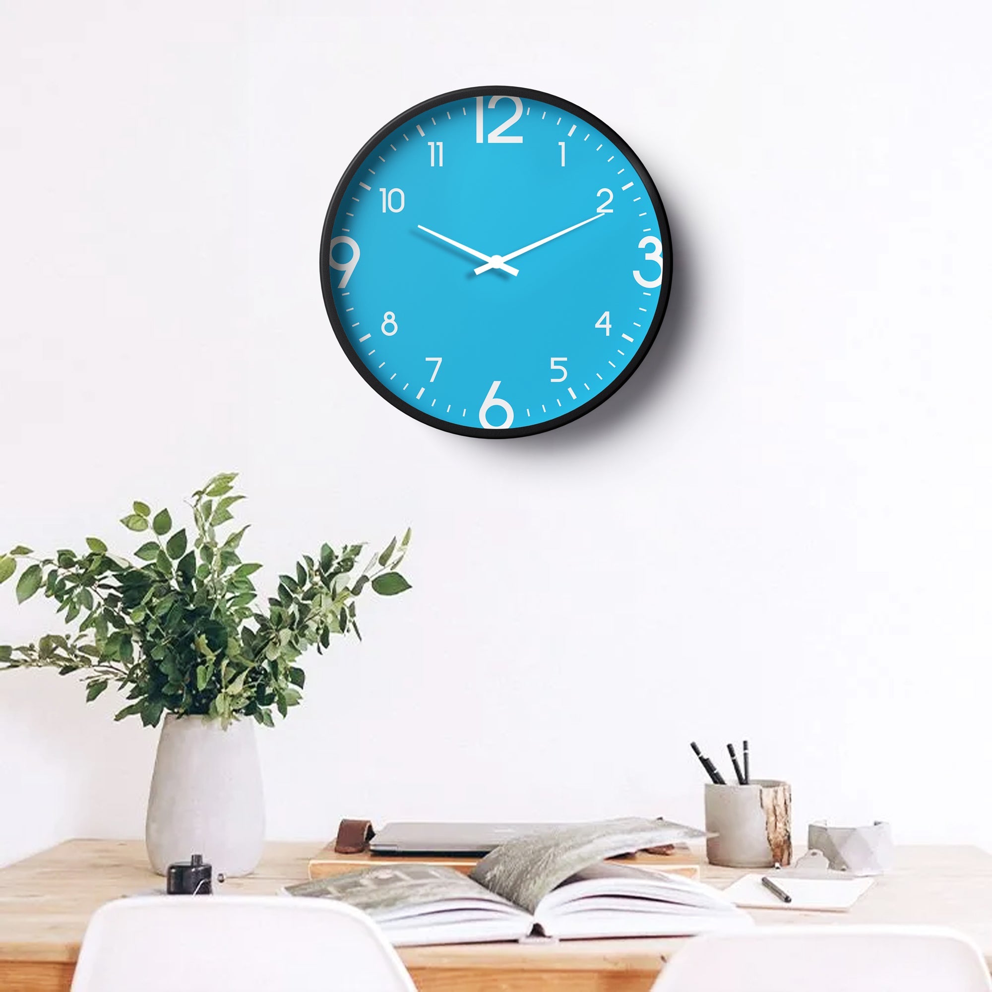 Picture of Klok Classic Wall Clock Aqua Blue Bold Dial  