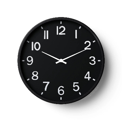 Picture of Klok Classic Wall Clock Matte Black Minimal Dial  
