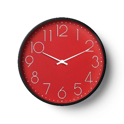 Picture of Klok Classic Wall Clock Bold Red Minimal Dial  