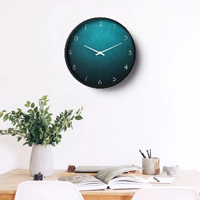 Picture of Klok Classic Wall Clock Teal Minimal Gradient Dial  