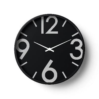 Picture of Klok Classic Wall Clock Black Bold Numeral Dial  