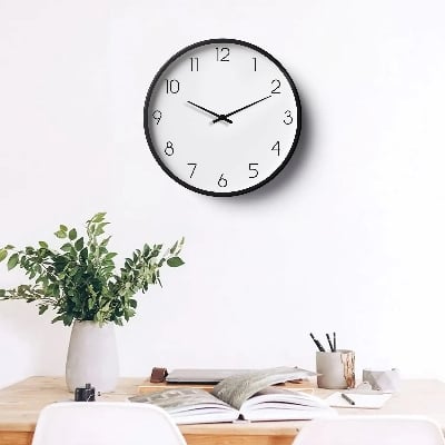 Picture of Klok Classic Wall Clock White Minimal Dial  