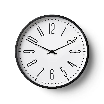 Picture of Klok Modern Classic Wall Clock White Minimal Dial  
