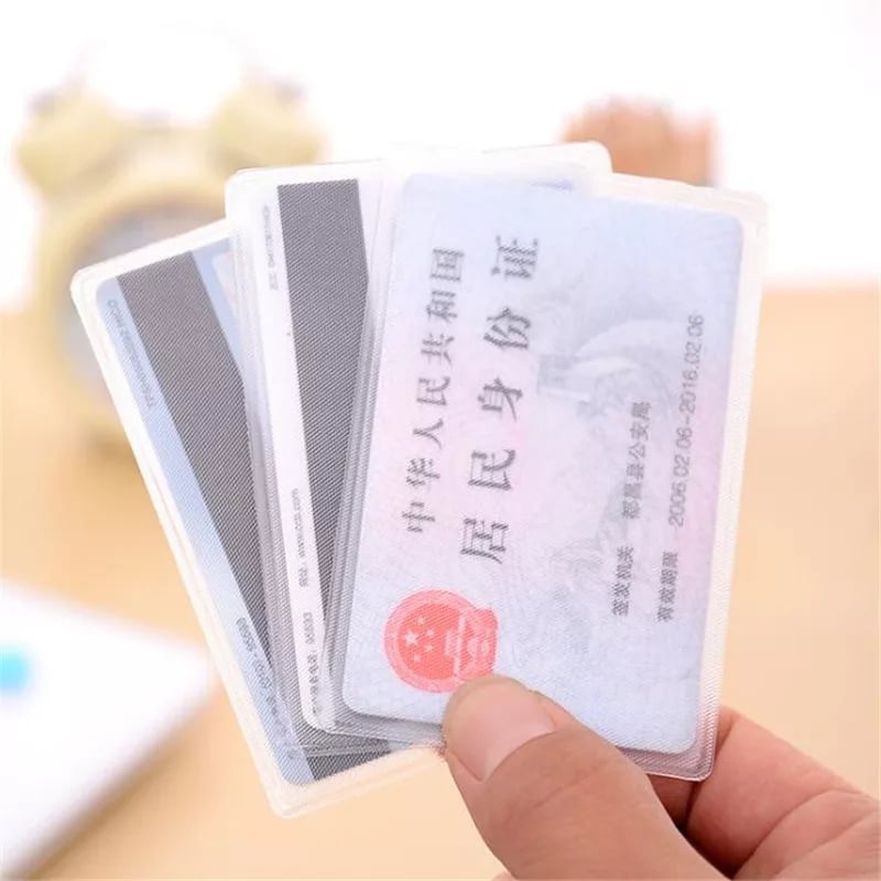 Picture of 6 pc Waterproof Transparent Card Cover