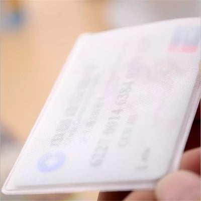 Picture of 6 pc Waterproof Transparent Card Cover