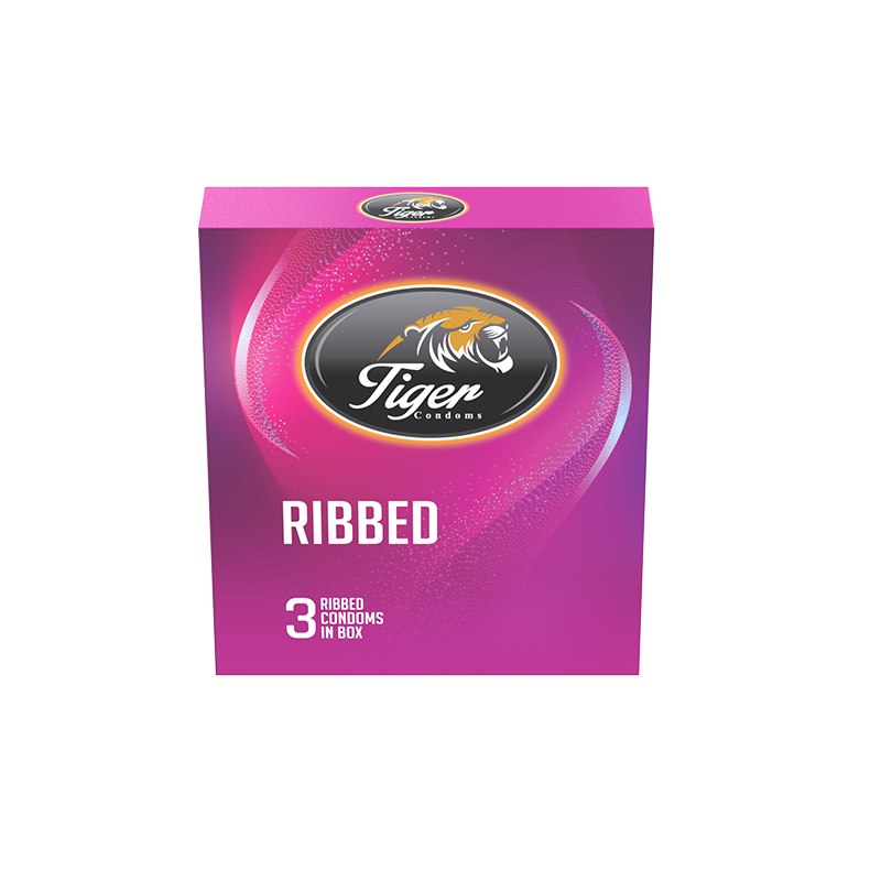 Picture of TIGER CONDOM RIBBED-STRAWBERRY FLAVOR (18 PCS)