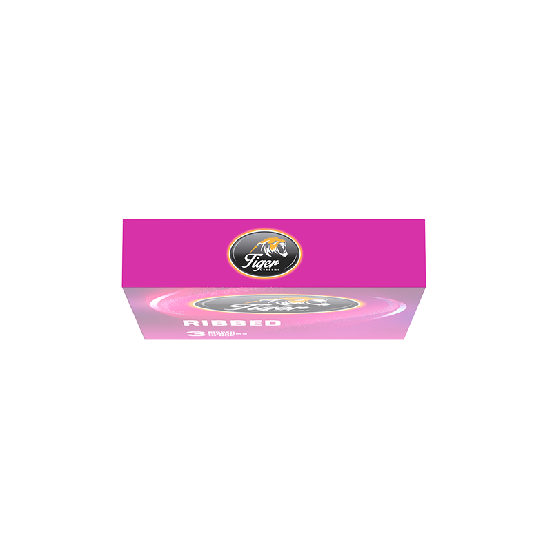 Picture of TIGER CONDOM RIBBED-STRAWBERRY FLAVOR (18 PCS)