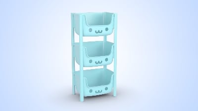 Picture of Kids Rack 3 Step Gray