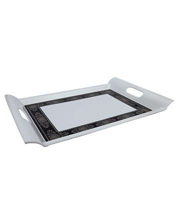 Picture of 16" Rtg Handle Tray WO pack-Black gold
