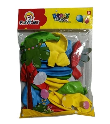 Playtime Happy Balloon-Round-8"-50 Pcs 