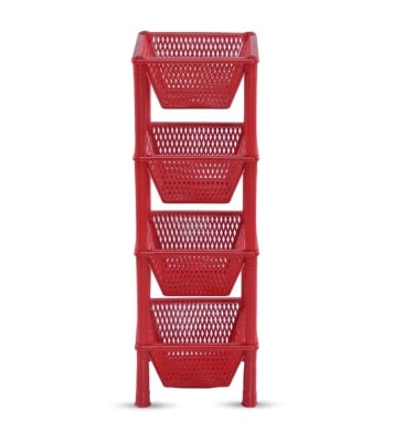 Buy Vegetable Rack 4 Step - Red Online at Best Price Online at Best Price