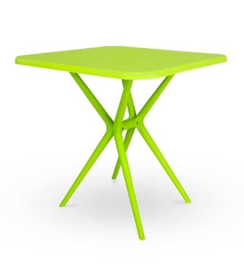 Buy Restaurant Table Square 4 Seated P/L Lime Green Online at Best Price