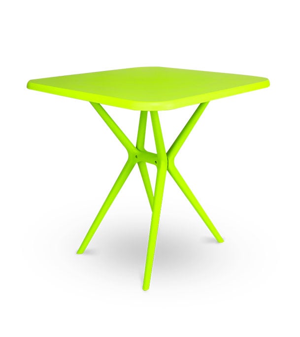 Buy Restaurant Table Square 4 Seated P/L Lime Green Online at Best Price