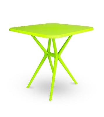 Buy Restaurant Table Square 4 Seated P/L Lime Green Online at Best Price