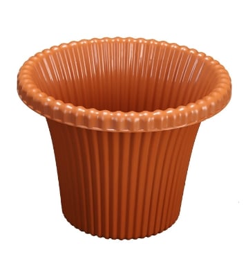 Buy Daisy Flower Tub with Tray 12" Brown-TEL at Best Price In Bangladesh