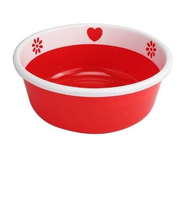 Buy Two Color Flower Bowl 15L - Red Online