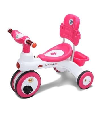 Jim & Jolly Rock Rider With Backrest-3Y-Pink 