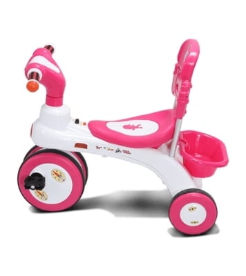 Jim & Jolly Rock Rider With Backrest-3Y-Pink 