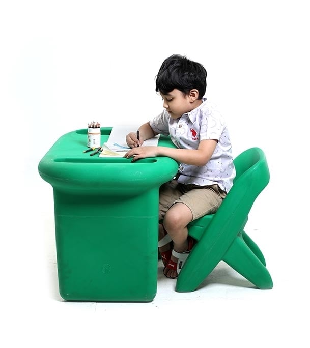 Buy Scholar Table with Chair Green Online