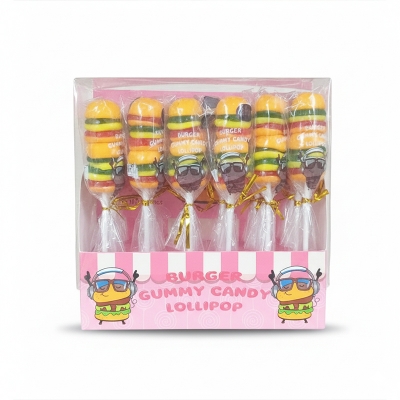 Picture of BUNGER GUMMY CANDY LOLLIPOP 24 pcs box