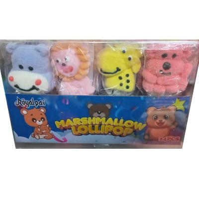 Picture of royal pai marshmallow lollipop 24 pcs