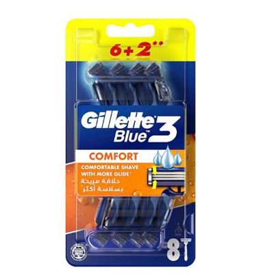 Picture of International Products Gillette Blue 3 Comfort Men's Razor Blades - 8 Pieces pack
