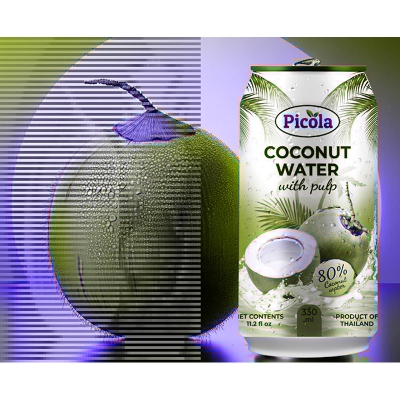 Picture of PICOLA COCONUT WATER WITH PULP (THAILAND) - 330ML