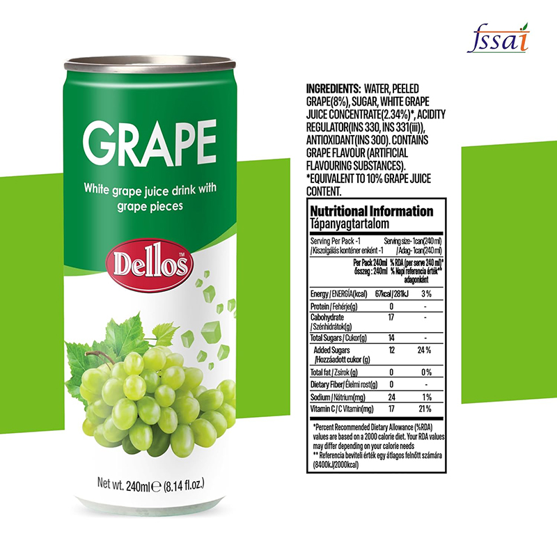 Picture of Dalos Grape Juice with Pulp 250 ml