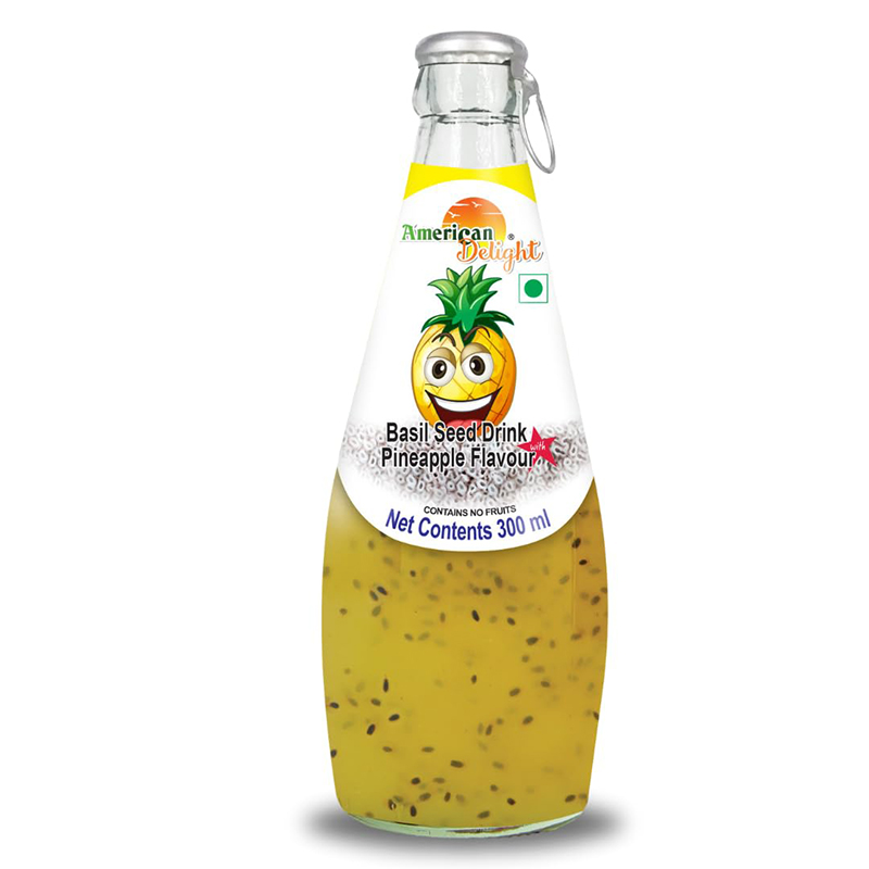 Picture of Dalos Pineapple Flavor Fruit drink with Basil Seeds 300ml